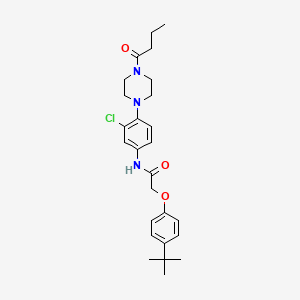 2-(4-tert-butylphenoxy)-N-[4-(4-butyryl-1-piperazinyl)-3-chlorophenyl]acetamide