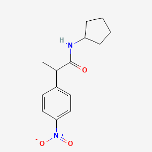molecular formula C14H18N2O3 B4077105 N-cyclopentyl-2-(4-nitrophenyl)propanamide 