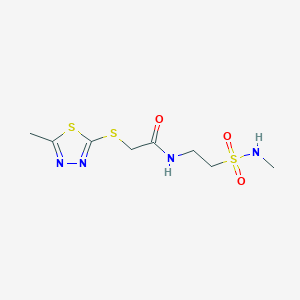 N-{2-[(methylamino)sulfonyl]ethyl}-2-[(5-methyl-1,3,4-thiadiazol-2-yl)thio]acetamide