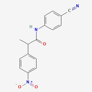 molecular formula C16H13N3O3 B4077157 N-(4-cyanophenyl)-2-(4-nitrophenyl)propanamide 