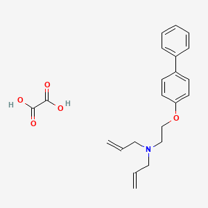 molecular formula C22H25NO5 B4077176 N-allyl-N-[2-(4-biphenylyloxy)ethyl]-2-propen-1-amine oxalate 