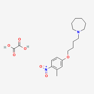 molecular formula C19H28N2O7 B4077177 1-[4-(3-methyl-4-nitrophenoxy)butyl]azepane oxalate 