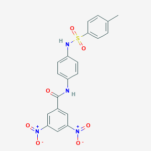 molecular formula C20H16N4O7S B407718 N-[4-[(4-methylphenyl)sulfonylamino]phenyl]-3,5-dinitrobenzamide 