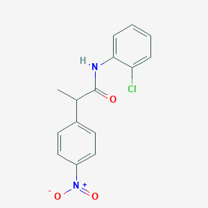 molecular formula C15H13ClN2O3 B4077190 N-(2-chlorophenyl)-2-(4-nitrophenyl)propanamide 