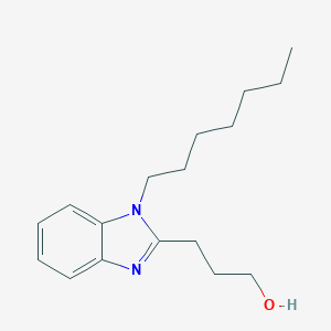 molecular formula C17H26N2O B407720 3-(1-Heptylbenzimidazol-2-yl)propan-1-ol CAS No. 305347-91-5