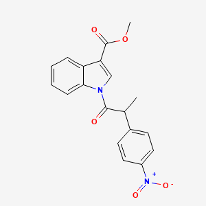 molecular formula C19H16N2O5 B4077252 methyl 1-[2-(4-nitrophenyl)propanoyl]-1H-indole-3-carboxylate 