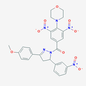4-(2,6-bisnitro-4-{[5-{3-nitrophenyl}-3-(4-methoxyphenyl)-4,5-dihydro-1H-pyrazol-1-yl]carbonyl}phenyl)morpholine