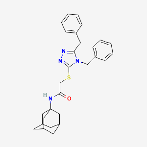 molecular formula C28H32N4OS B4077267 N-1-adamantyl-2-[(4,5-dibenzyl-4H-1,2,4-triazol-3-yl)thio]acetamide 
