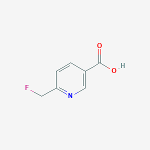 molecular formula C7H6FNO2 B040773 6-(Fluoromethyl)pyridine-3-carboxylic acid CAS No. 121343-80-4