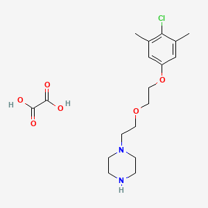 molecular formula C18H27ClN2O6 B4077300 1-{2-[2-(4-chloro-3,5-dimethylphenoxy)ethoxy]ethyl}piperazine oxalate 