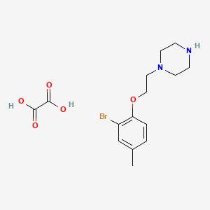 molecular formula C15H21BrN2O5 B4077311 1-[2-(2-bromo-4-methylphenoxy)ethyl]piperazine oxalate 
