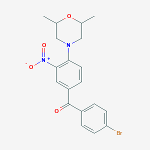 molecular formula C19H19BrN2O4 B4077315 (4-bromophenyl)[4-(2,6-dimethyl-4-morpholinyl)-3-nitrophenyl]methanone 