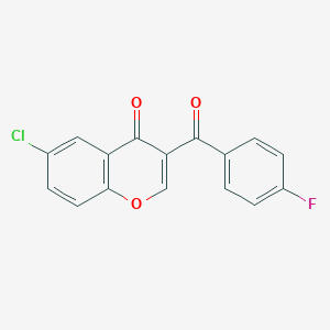 molecular formula C16H8ClFO3 B407732 6-chloro-3-(4-fluorobenzoyl)-4H-chromen-4-one 