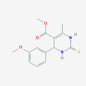 molecular formula C14H16N2O3S B407734 Methyl 4-(3-methoxyphenyl)-6-methyl-2-thioxo-1,2,3,4-tetrahydropyrimidine-5-carboxylate CAS No. 211929-94-1