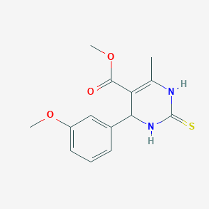 molecular formula C14H16N2O3S B407734 4-(3-甲氧基苯基)-6-甲基-2-硫代-1,2,3,4-四氢嘧啶-5-甲酸甲酯 CAS No. 211929-94-1