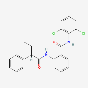 molecular formula C23H20Cl2N2O2 B4077343 N-(2,6-dichlorophenyl)-2-[(2-phenylbutanoyl)amino]benzamide 