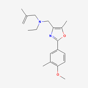 molecular formula C19H26N2O2 B4077356 N-ethyl-N-{[2-(4-methoxy-3-methylphenyl)-5-methyl-1,3-oxazol-4-yl]methyl}-2-methyl-2-propen-1-amine 