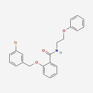 molecular formula C22H20BrNO3 B4077364 2-[(3-bromobenzyl)oxy]-N-(2-phenoxyethyl)benzamide 