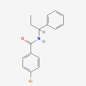 molecular formula C16H16BrNO B4077368 4-bromo-N-(1-phenylpropyl)benzamide 