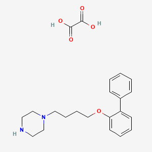 molecular formula C22H28N2O5 B4077376 1-[4-(2-biphenylyloxy)butyl]piperazine oxalate 