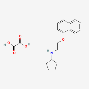 molecular formula C19H23NO5 B4077396 N-[2-(1-naphthyloxy)ethyl]cyclopentanamine oxalate 