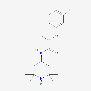 molecular formula C18H27ClN2O2 B4077404 2-(3-chlorophenoxy)-N-(2,2,6,6-tetramethyl-4-piperidinyl)propanamide 