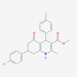 Methyl 7-(4-chlorophenyl)-2-methyl-4-(4-methylphenyl)-5-oxo-1,4,5,6,7,8-hexahydro-3-quinolinecarboxylate