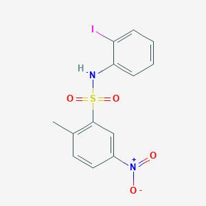molecular formula C13H11IN2O4S B4077458 N-(2-iodophenyl)-2-methyl-5-nitrobenzenesulfonamide 