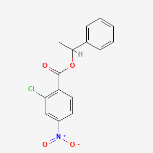 molecular formula C15H12ClNO4 B4077469 1-phenylethyl 2-chloro-4-nitrobenzoate 