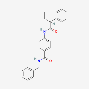 molecular formula C24H24N2O2 B4077476 N-benzyl-4-[(2-phenylbutanoyl)amino]benzamide 