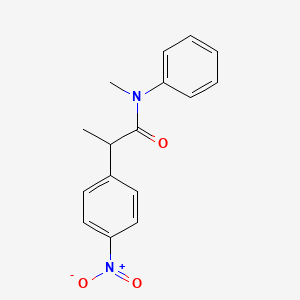 molecular formula C16H16N2O3 B4077479 N-methyl-2-(4-nitrophenyl)-N-phenylpropanamide 