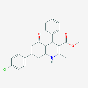 molecular formula C24H22ClNO3 B407749 7-(4-氯苯基)-2-甲基-5-氧代-4-苯基-4,6,7,8-四氢-1H-喹啉-3-羧酸甲酯 