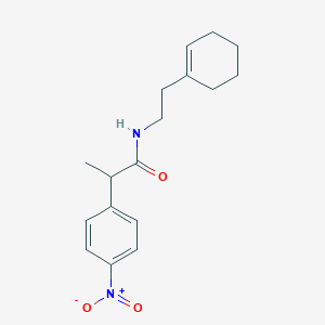 molecular formula C17H22N2O3 B4077503 N-[2-(1-cyclohexen-1-yl)ethyl]-2-(4-nitrophenyl)propanamide 