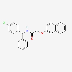N-[(4-chlorophenyl)(phenyl)methyl]-2-(2-naphthyloxy)acetamide