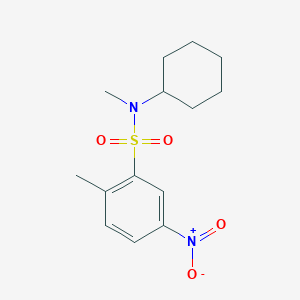 molecular formula C14H20N2O4S B4077547 N-cyclohexyl-N,2-dimethyl-5-nitrobenzenesulfonamide 