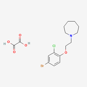 molecular formula C16H21BrClNO5 B4077572 1-[2-(4-bromo-2-chlorophenoxy)ethyl]azepane oxalate 