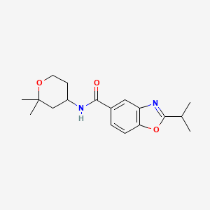 molecular formula C18H24N2O3 B4077580 N-(2,2-dimethyltetrahydro-2H-pyran-4-yl)-2-isopropyl-1,3-benzoxazole-5-carboxamide 