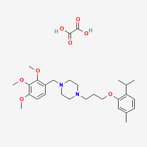 molecular formula C29H42N2O8 B4077585 1-[3-(2-isopropyl-5-methylphenoxy)propyl]-4-(2,3,4-trimethoxybenzyl)piperazine oxalate 