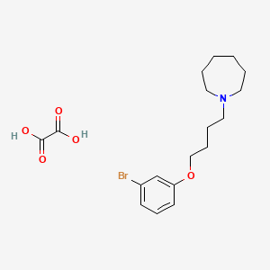 molecular formula C18H26BrNO5 B4077586 1-[4-(3-bromophenoxy)butyl]azepane oxalate 