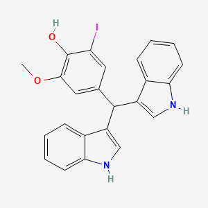 4-(di-1H-indol-3-ylmethyl)-2-iodo-6-methoxyphenol