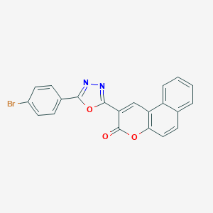 molecular formula C21H11BrN2O3 B407760 2-[5-(4-bromophenyl)-1,3,4-oxadiazol-2-yl]-3H-benzo[f]chromen-3-one CAS No. 324526-36-5