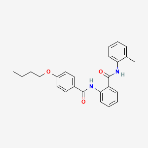 molecular formula C25H26N2O3 B4077601 2-[(4-butoxybenzoyl)amino]-N-(2-methylphenyl)benzamide 