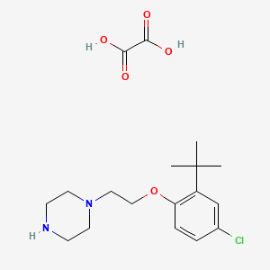 molecular formula C18H27ClN2O5 B4077612 1-[2-(2-tert-butyl-4-chlorophenoxy)ethyl]piperazine oxalate 