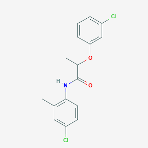 molecular formula C16H15Cl2NO2 B4077616 N-(4-chloro-2-methylphenyl)-2-(3-chlorophenoxy)propanamide 