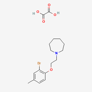 molecular formula C17H24BrNO5 B4077623 1-[2-(2-bromo-4-methylphenoxy)ethyl]azepane oxalate 