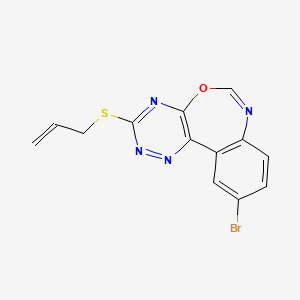 molecular formula C13H9BrN4OS B4077634 3-(allylthio)-10-bromo[1,2,4]triazino[5,6-d][3,1]benzoxazepine 