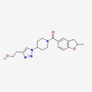 molecular formula C19H24N4O3 B4077649 2-(1-{1-[(2-methyl-2,3-dihydro-1-benzofuran-5-yl)carbonyl]piperidin-4-yl}-1H-1,2,3-triazol-4-yl)ethanol 