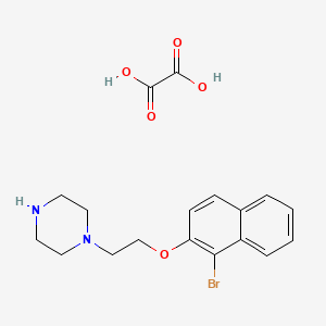 molecular formula C18H21BrN2O5 B4077662 1-{2-[(1-bromo-2-naphthyl)oxy]ethyl}piperazine oxalate 