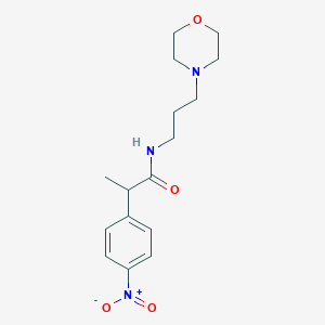 molecular formula C16H23N3O4 B4077673 N-[3-(4-morpholinyl)propyl]-2-(4-nitrophenyl)propanamide 