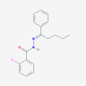 molecular formula C18H19IN2O B407769 2-iodo-N'-[(1E)-1-phenylpentylidene]benzohydrazide 